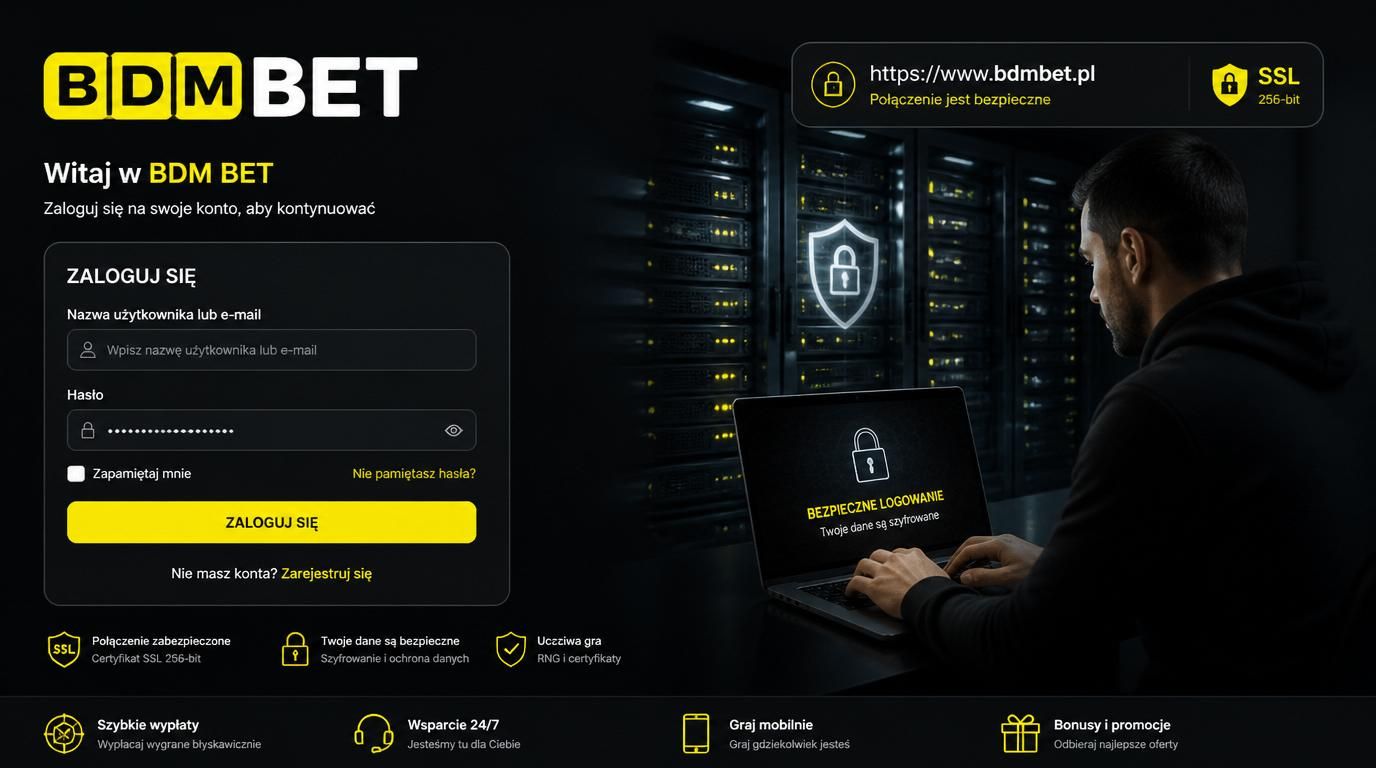 Ikona SSL, przeglądarka z kłódką, użytkownik wpisujący login